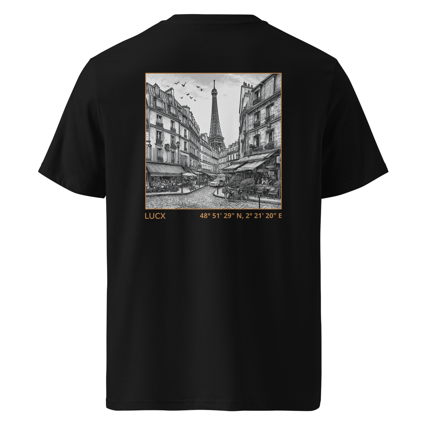 LUCX Originals | Paris Tee | Zwart-Goud