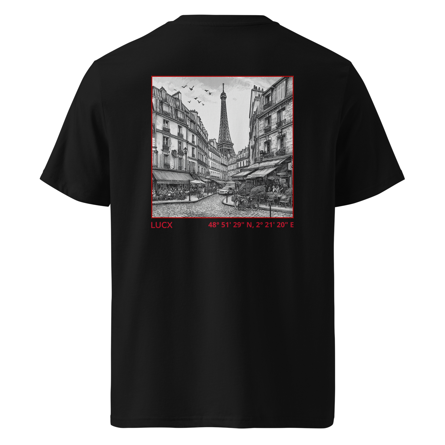 LUCX Originals | Paris Tee | Zwart-Rood