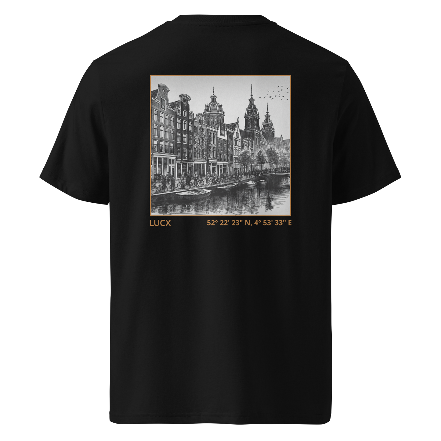 LUCX Originals | Amsterdam Tee | Zwart-Goud