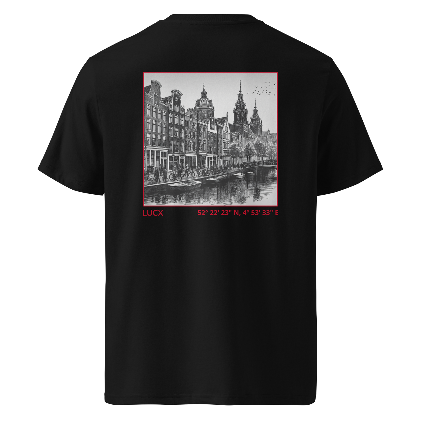 LUCX Originals | Amsterdam Tee | Zwart-Rood