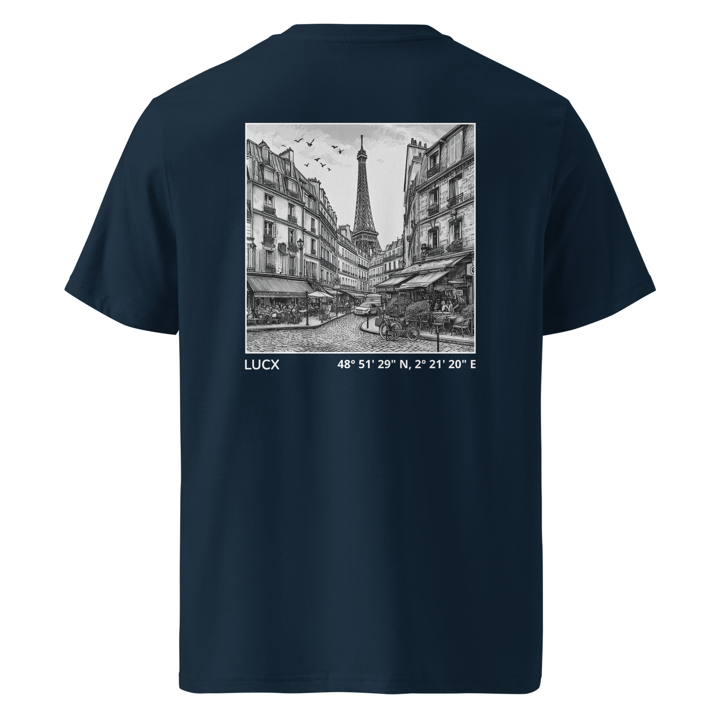 LUCX Originals | Paris Tee | Navy-Wit