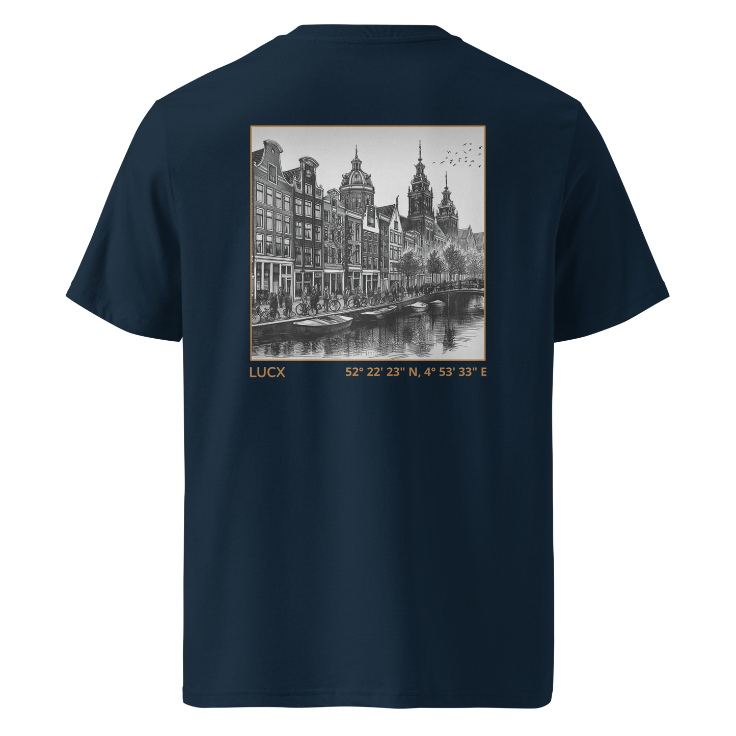 LUCX Originals | Amsterdam Tee | Navy-Goud