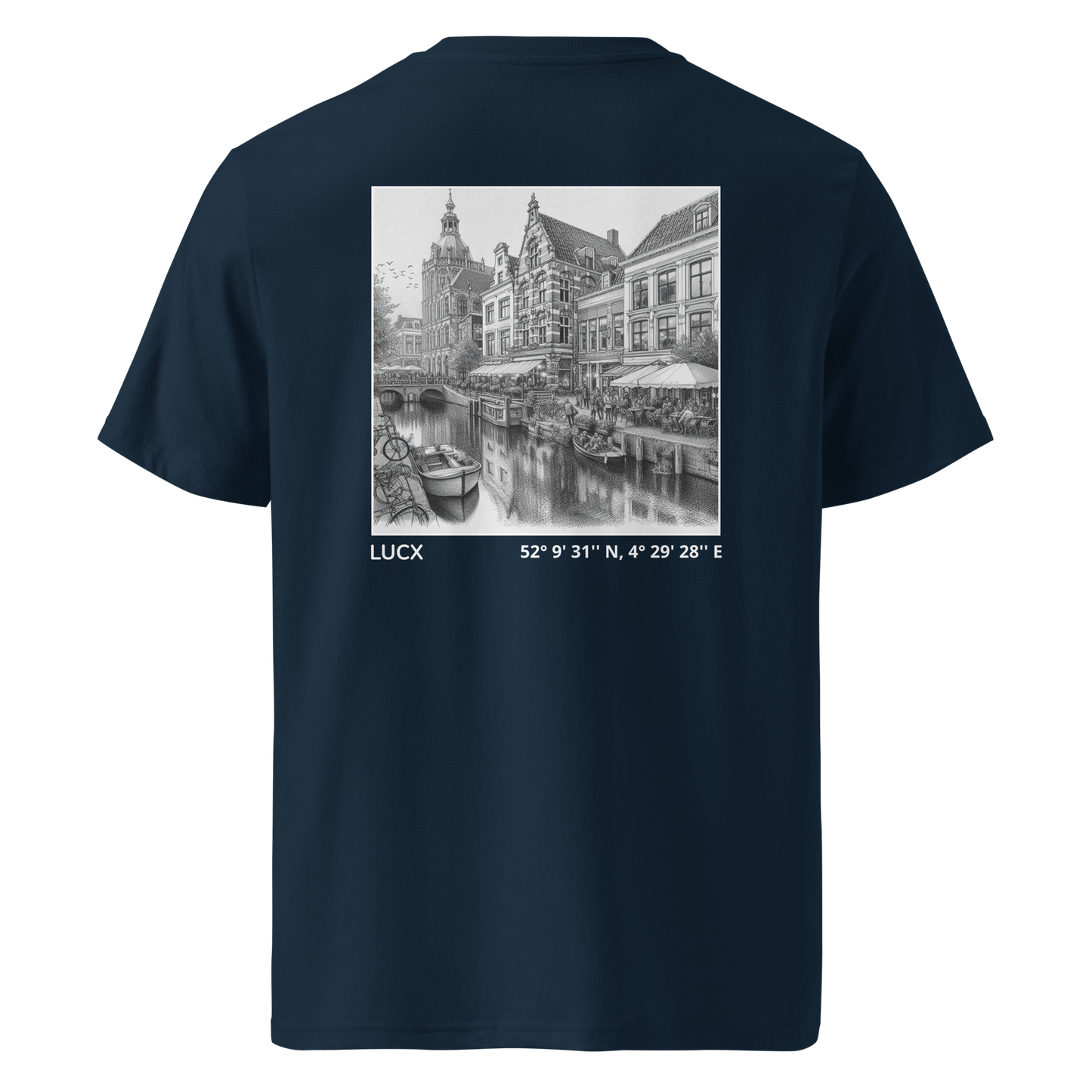 LUCX Originals | Leiden Tee | Navy-Wit