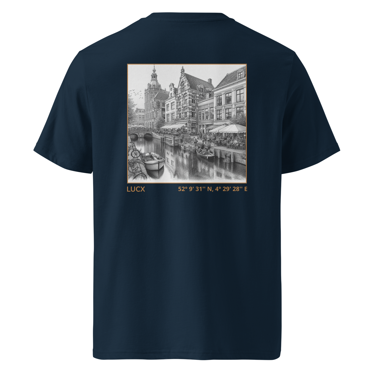 LUCX Originals | Leiden Tee | Navy-Goud