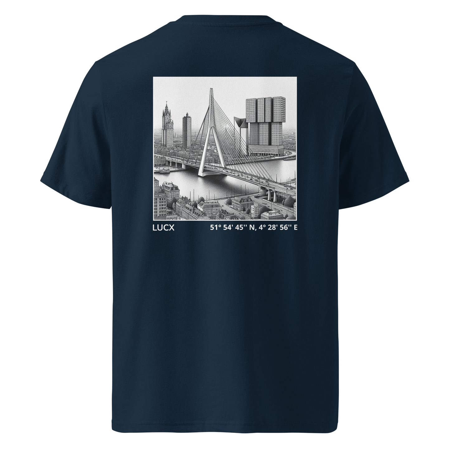 LUCX Originals | Rotterdam Tee | Navy-Wit