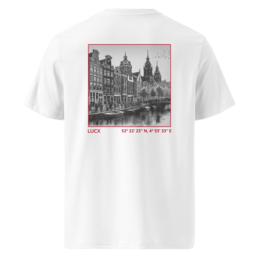 LUCX Originals | Amsterdam Tee | Wit-Rood