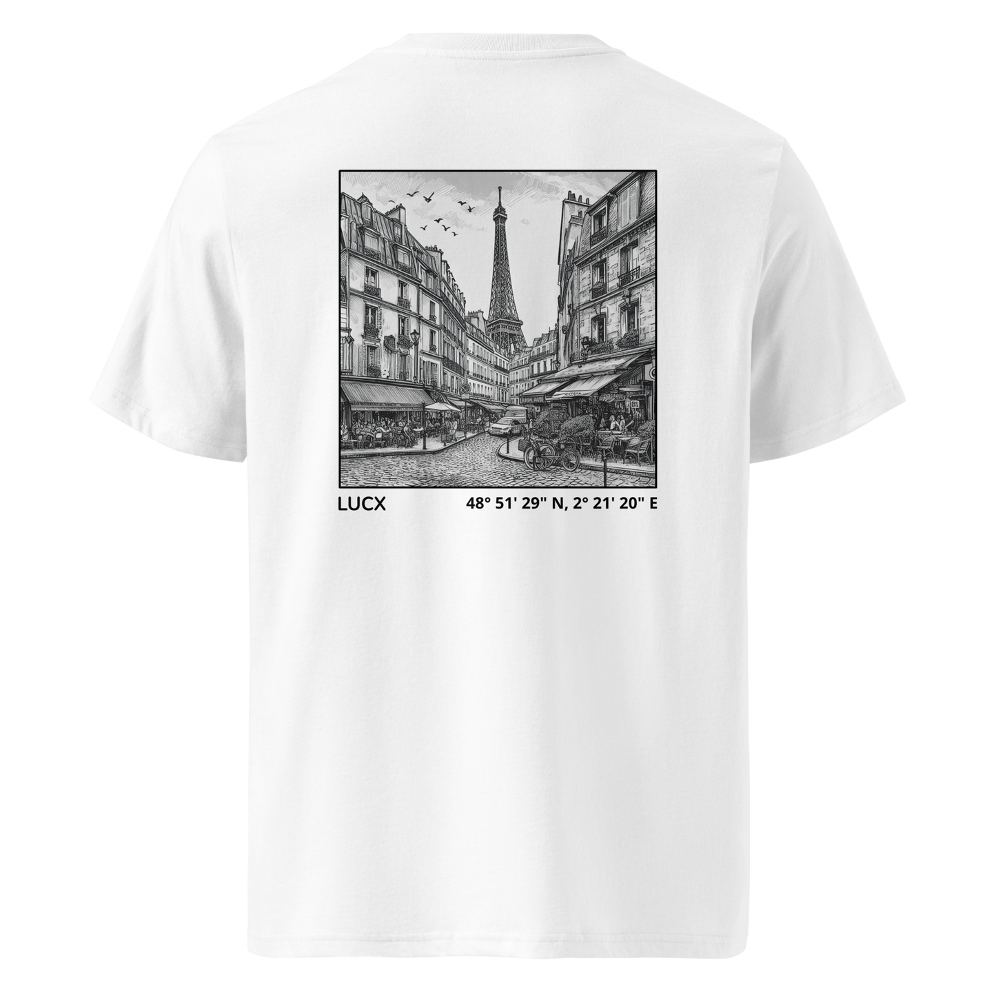 LUCX Originals | Paris Tee | Wit-Zwart