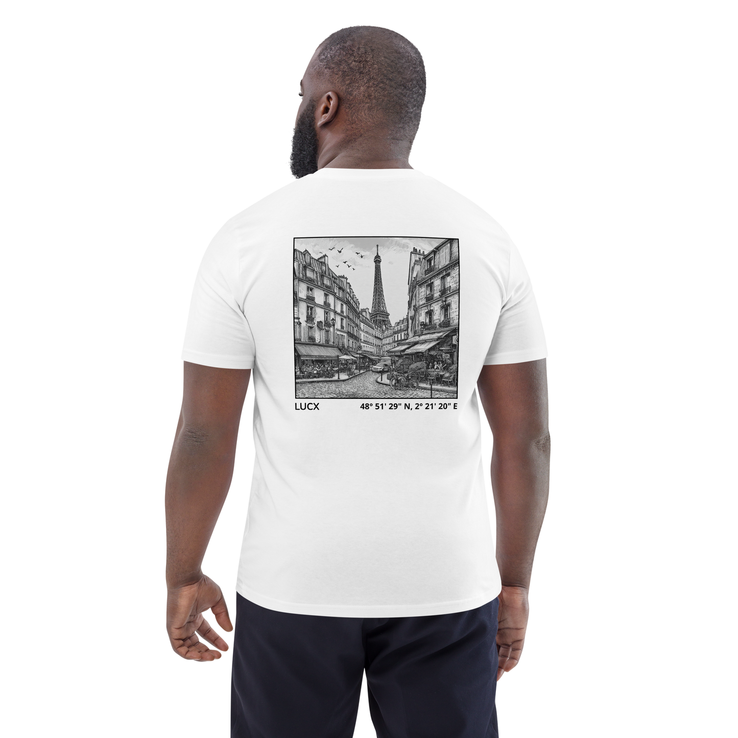 LUCX Originals | Paris Tee | Wit-Zwart