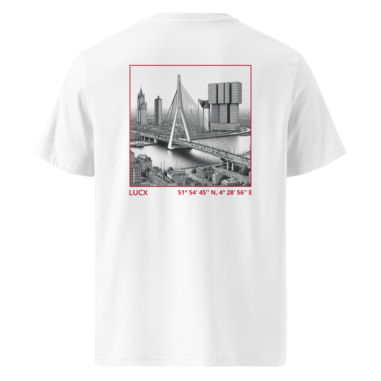 LUCX Originals | Rotterdam Tee | Wit-Rood