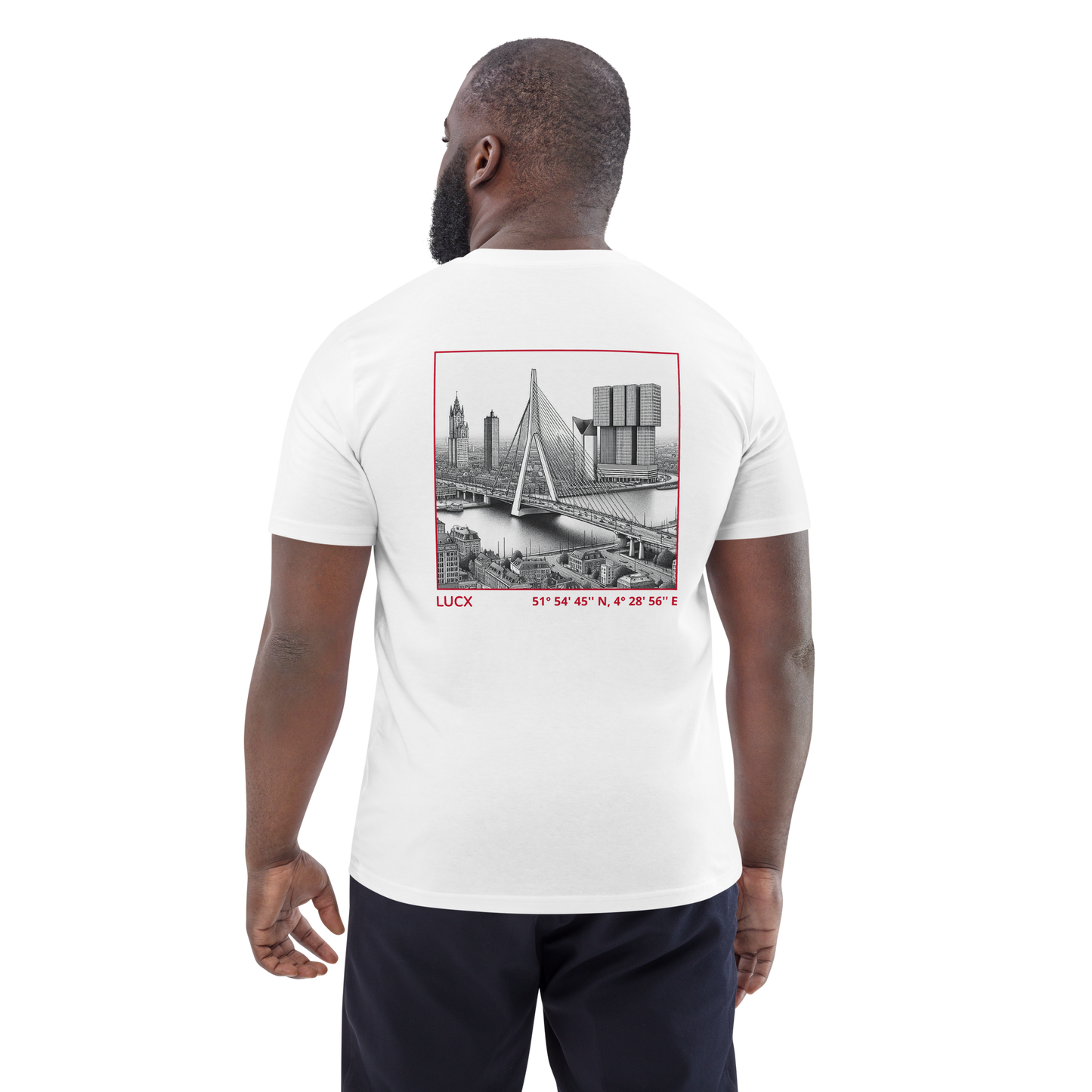 LUCX Originals | Rotterdam Tee | Wit-Rood